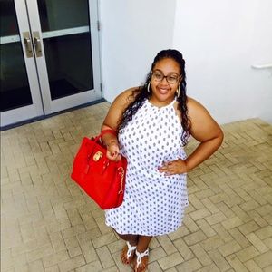 White and Black Paisley Dress